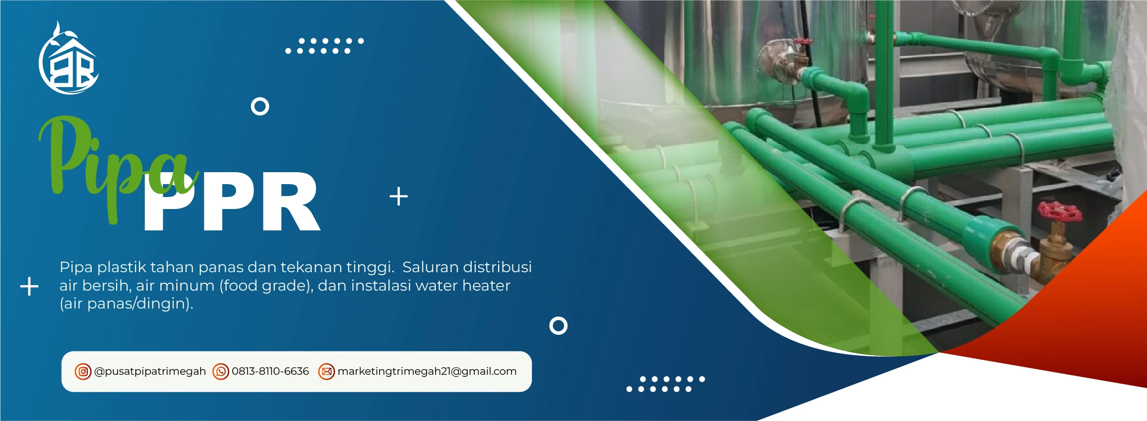 Kami menyediakan pipa lengkap segala merk untuk kebutuhan proyek, industri, perumahan, gedung, hingga plumbing harian Anda. Mulai dari pipa PVC, HDPE, PPR, galvanis, conduit, hingga fitting lengkap - semua tersedia dengan kualitas terbaik dan harga kompetitif!