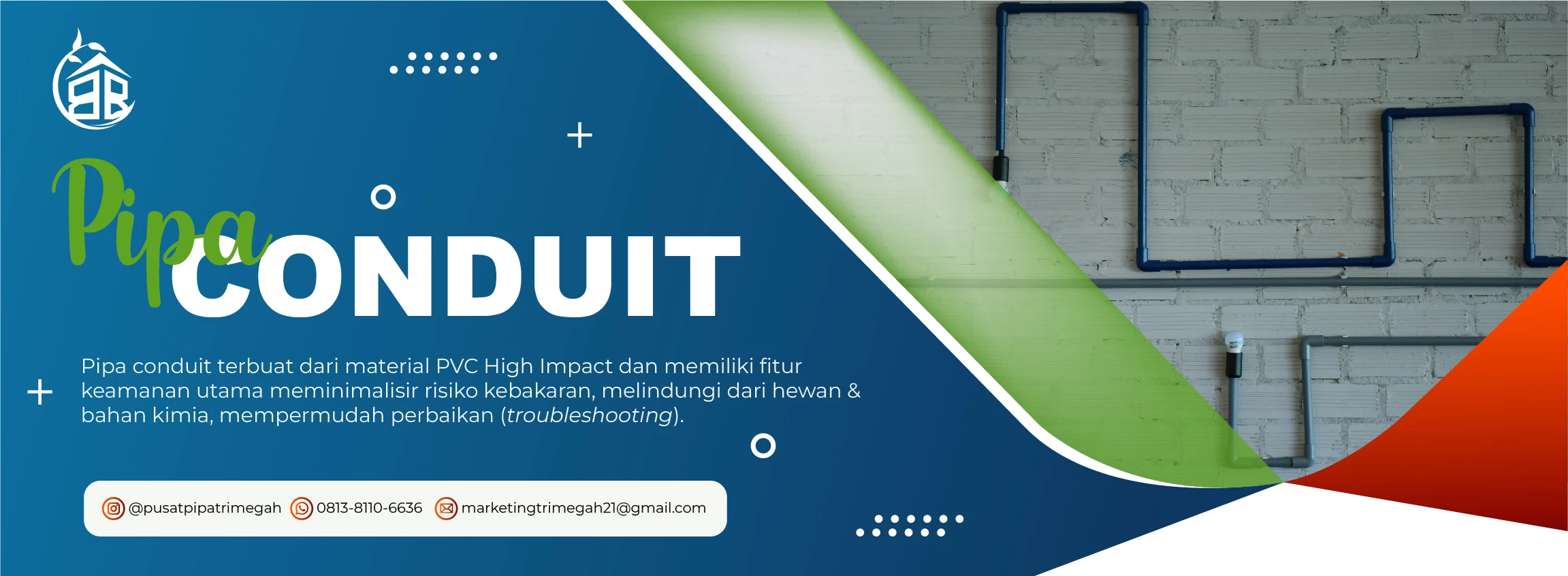 Kami menyediakan pipa lengkap segala merk untuk kebutuhan proyek, industri, perumahan, gedung, hingga plumbing harian Anda. Mulai dari pipa PVC, HDPE, PPR, galvanis, conduit, hingga fitting lengkap - semua tersedia dengan kualitas terbaik dan harga kompetitif!